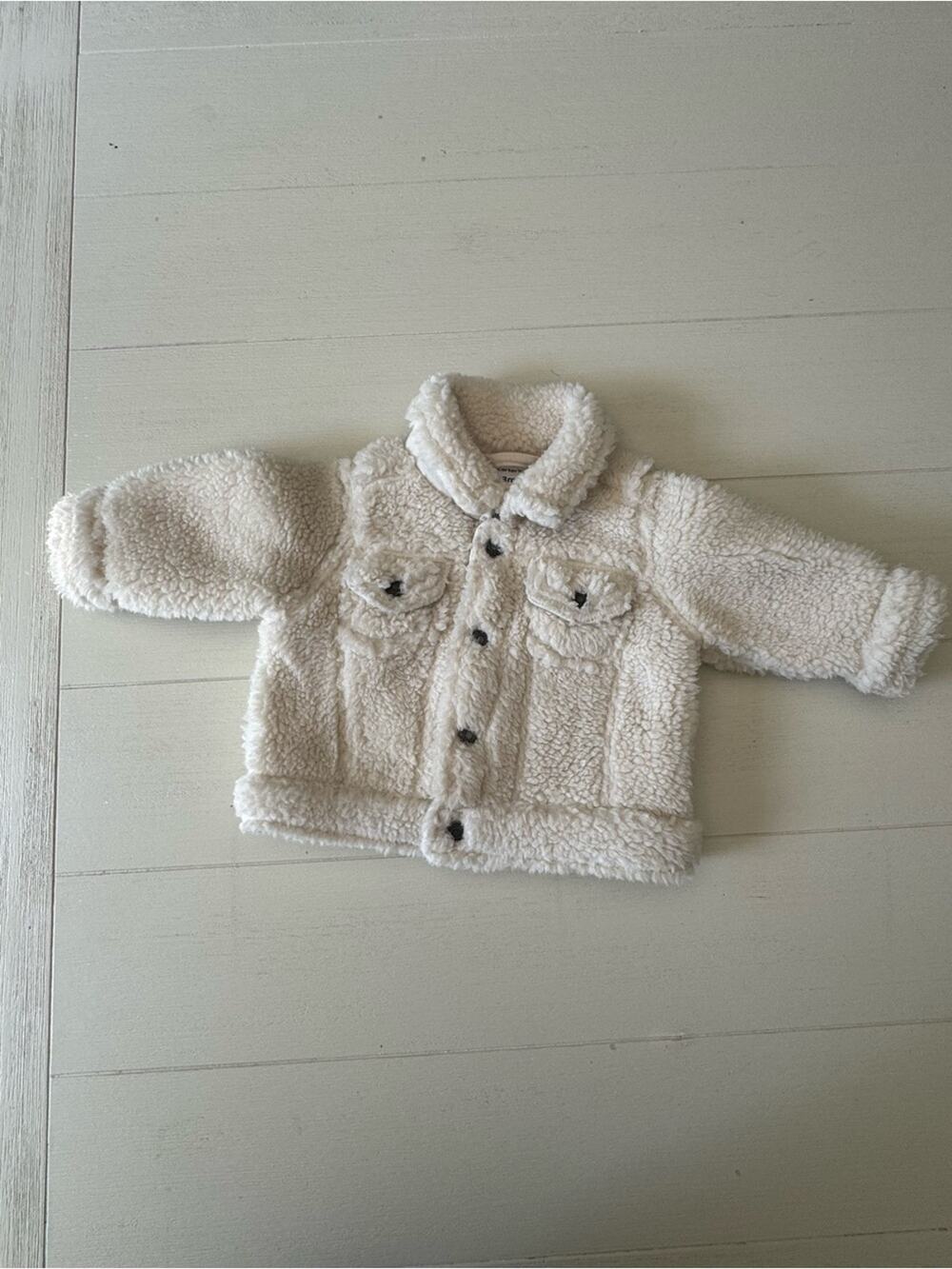 Carter's Cream Sherpa Button-Up Jacket 3M EUC